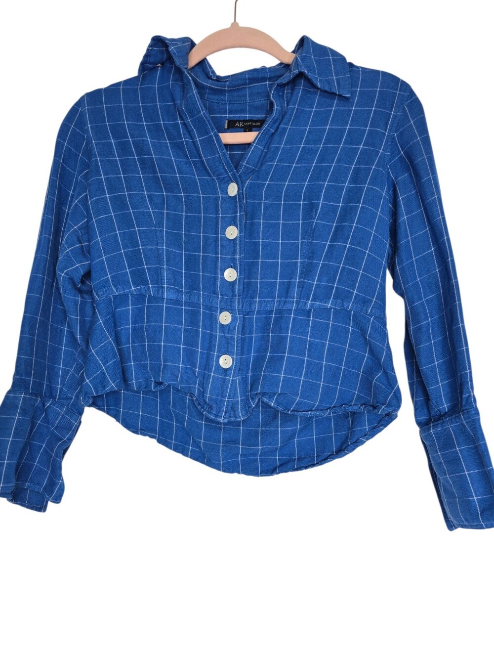 AK Anne Klein casual Linen Blend button-down blouse